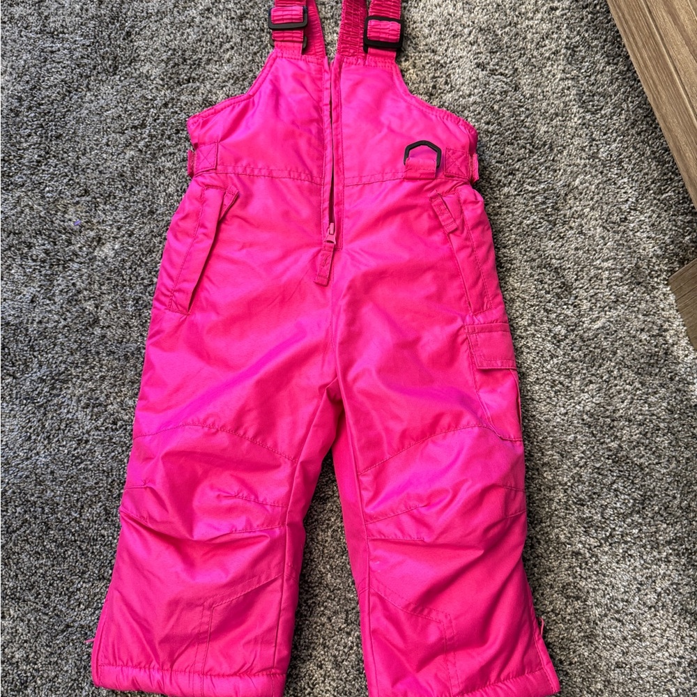 12 month hot pink snow pants new